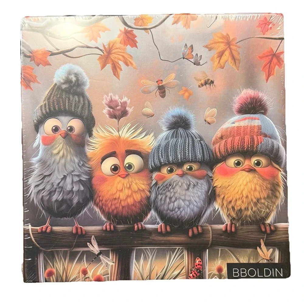 Unopened, Sealed Winter Party Cute Birds 1000 Pieces Jigsaw Puzzle New Unopened